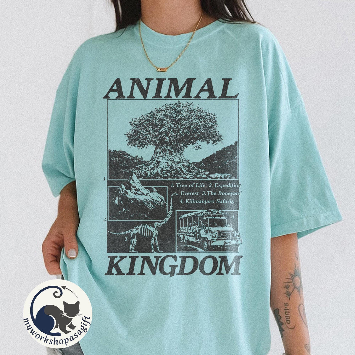 Retro Animal Kingdom — Bella+Canvas Tee fan art by Snagva (4)