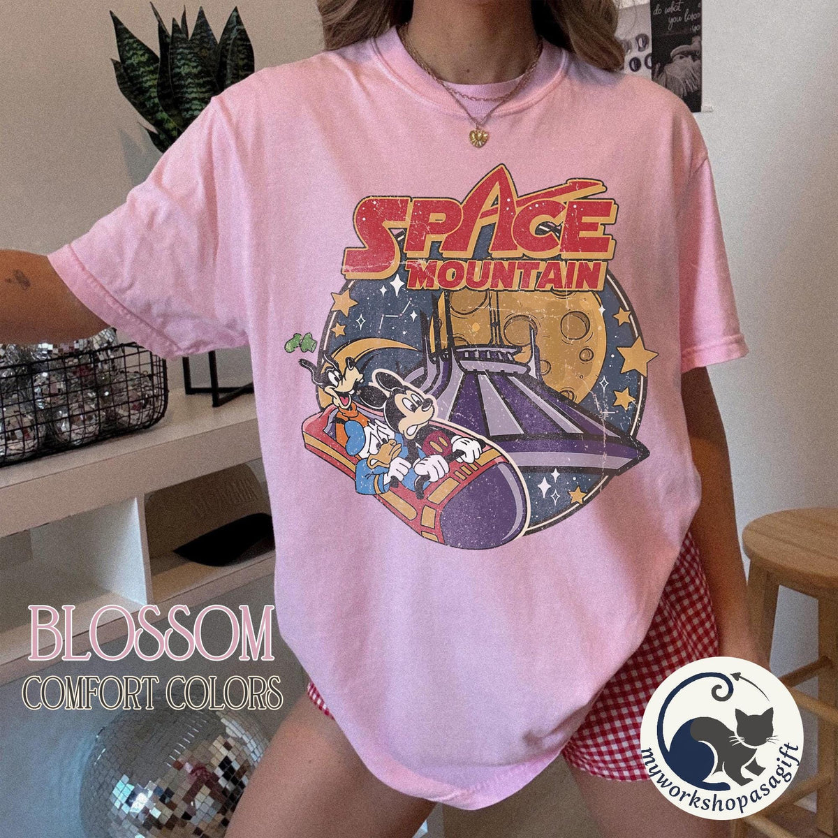 Retro 90s Space Mountain Comfort Colors — Gildan Hoodie fan art by Snagva (3)