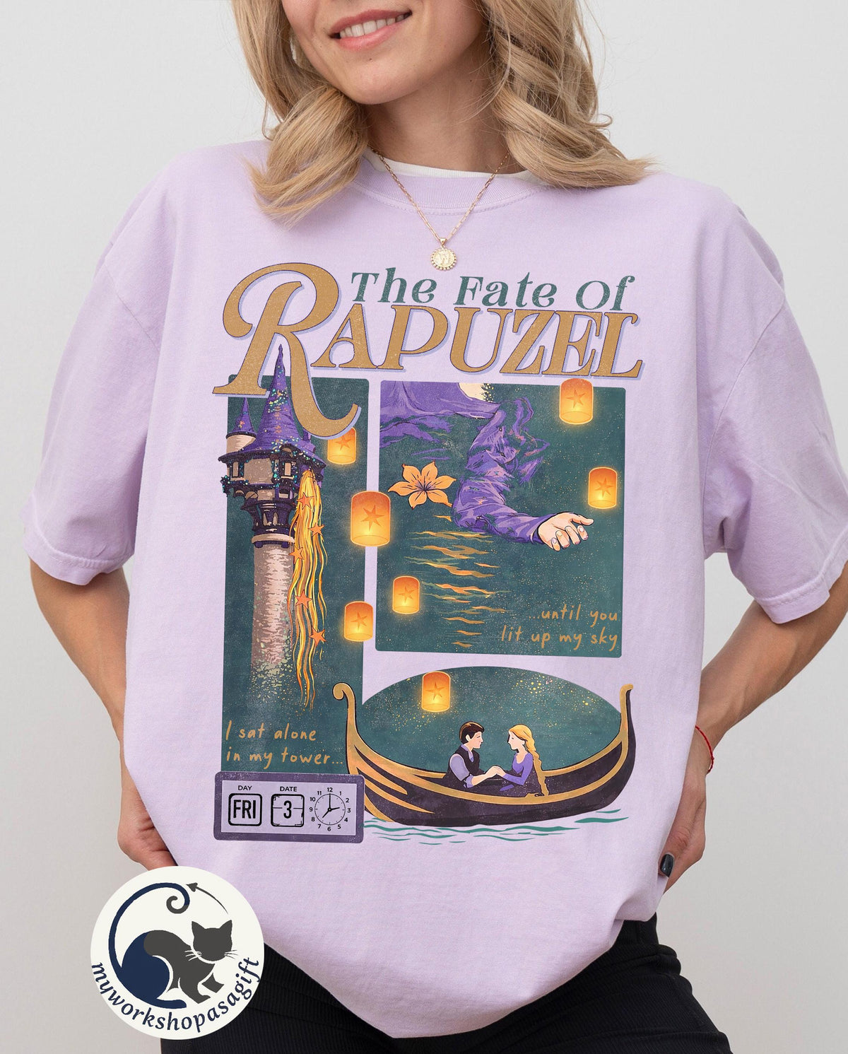 Rapunzel The Fate of Rapunzel Comfort Colors — Bella+Canvas Tee fan art by Snagva