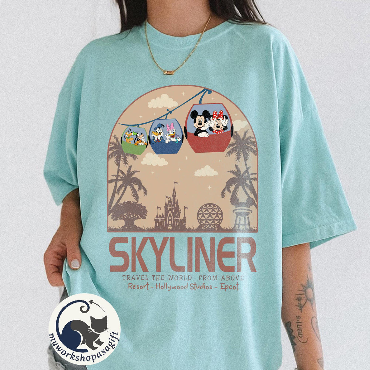 Mickey and Friends Safari Comfort Colors — Gildan Hoodie fan art by Snagva (3)