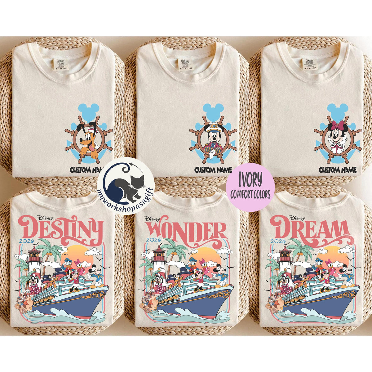 Personalized Disney Cruise 2026 Shirts — Comfort Colors Tee fan art by Snagva