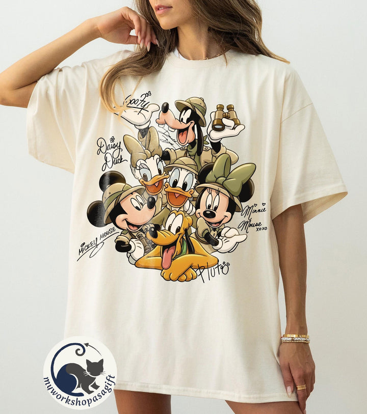 Mickey and Friends Safari Comfort Colors — Bella+Canvas Tee fan art by Snagva