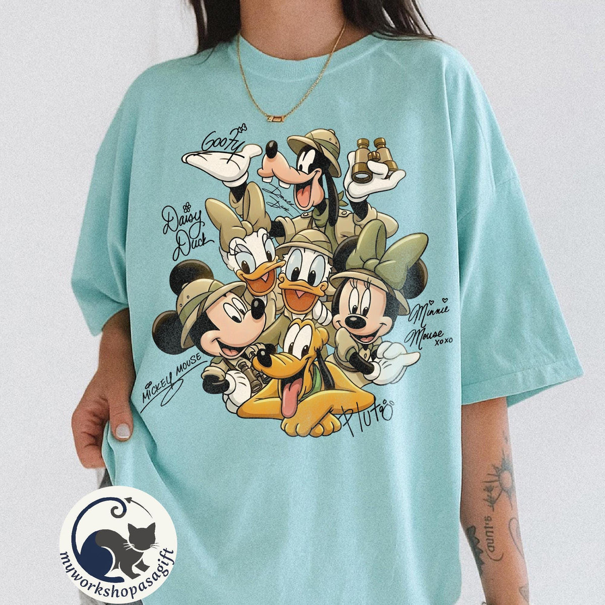 Mickey and Friends Safari Comfort Colors — Gildan Sweatshirt fan art by Snagva (2)