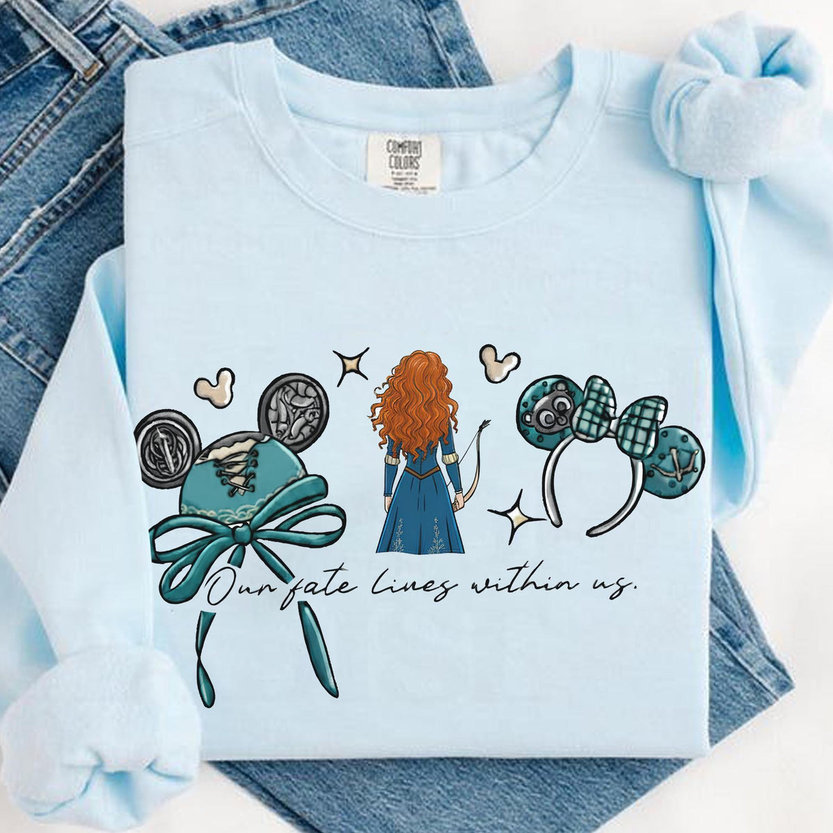 Coquette Bow Disney Brave Princess Merida — Gildan Hoodie fan art by Snagva (6)