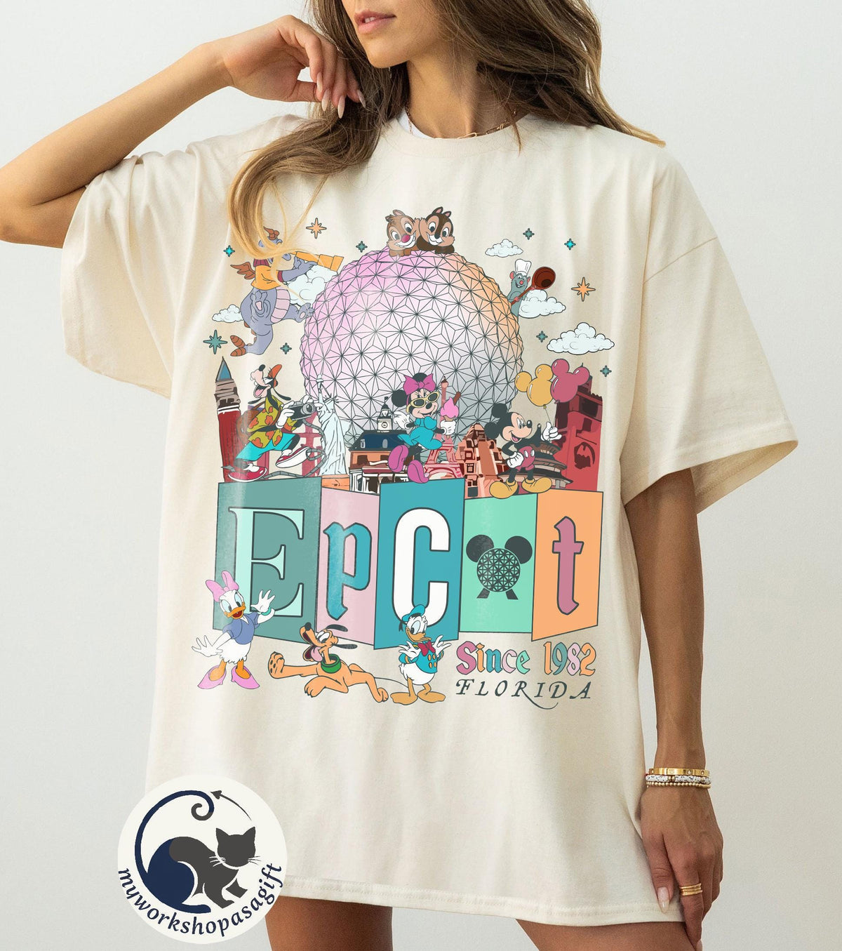 Mickey Friends Epcot World Tour Comfort Colors Shirt Since 1 — Bella+Canvas Tee fan art by Snagva (3)