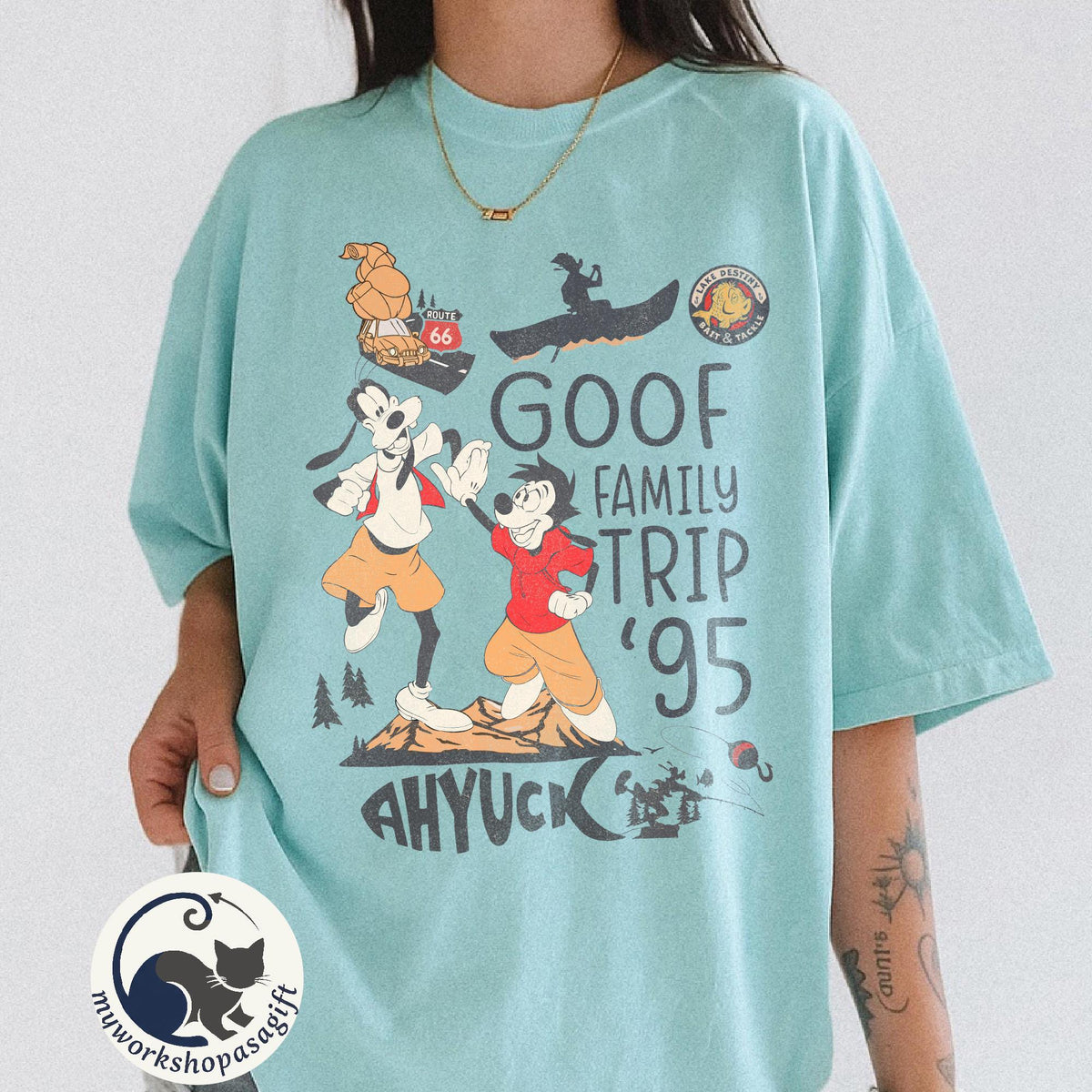 Goofy Family Trip '95 — Gildan Hoodie fan art by Snagva (3)