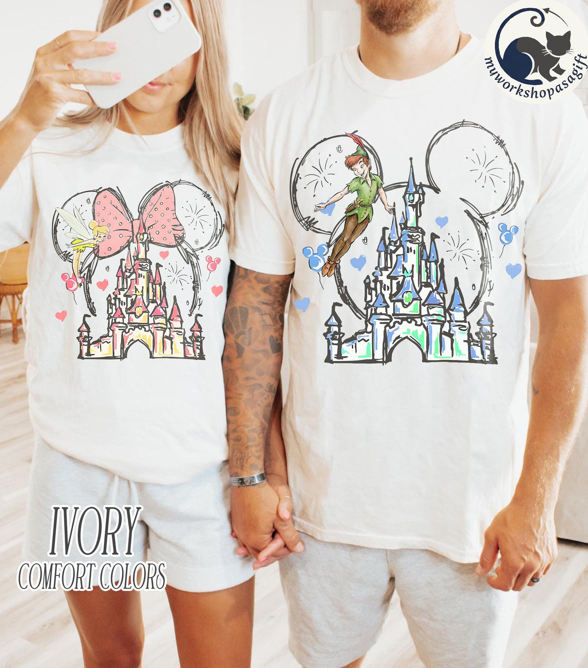 Disney Mickey Minnie Mouse Castle — Gildan Hoodie fan art by Snagva (2)