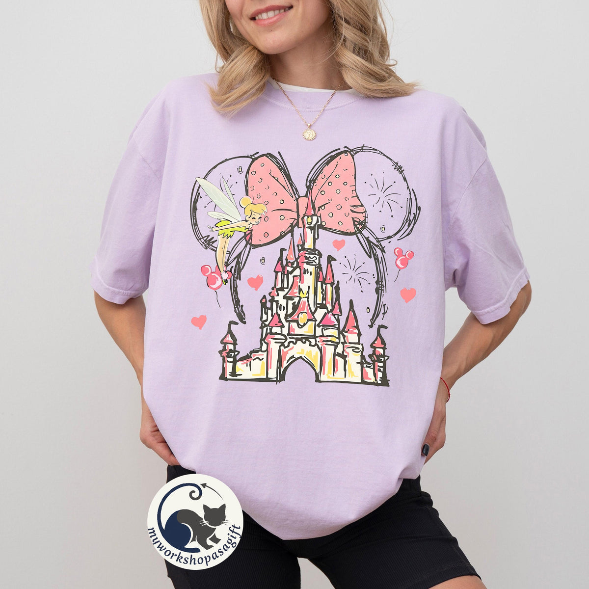 Disney Mickey Minnie Mouse Castle — Gildan Hoodie fan art by Snagva (3)