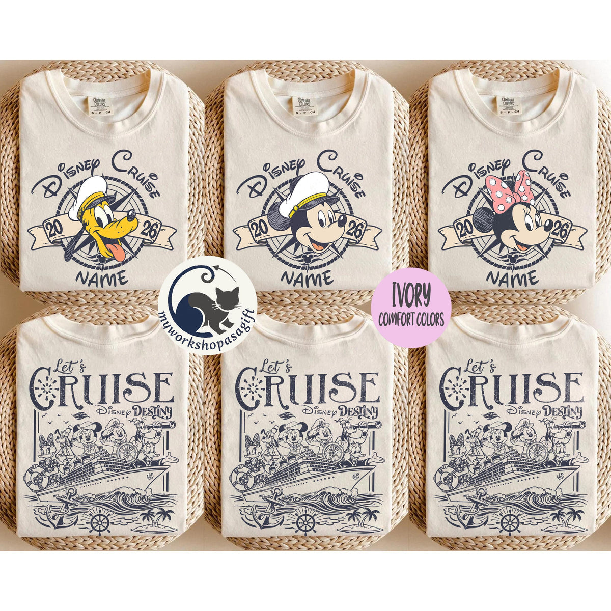 Custom Name Disney Cruise Family Trip 2026 Shirts — Gildan Hoodie fan art by Snagva (2)