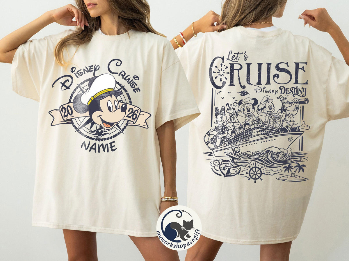 Custom Name Disney Cruise Family Trip 2026 Shirts — Comfort Colors Tee fan art by Snagva (6)