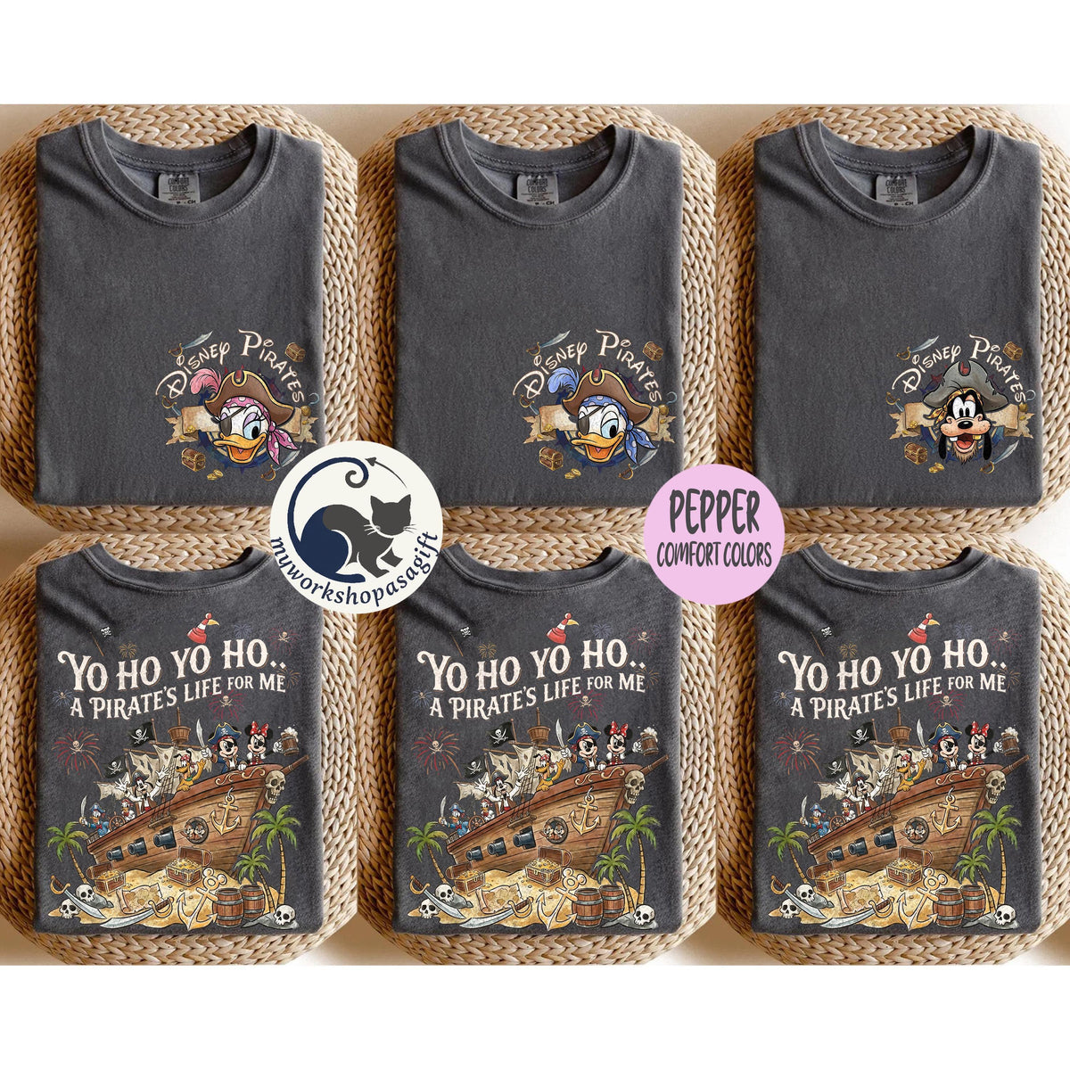 Custom Disney Pirates — Bella+Canvas Tee fan art by Snagva (2)
