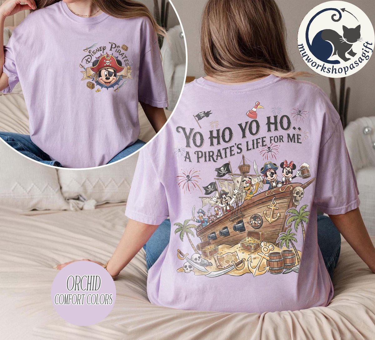 Custom Disney Pirates — Bella+Canvas Tee fan art by Snagva (4)