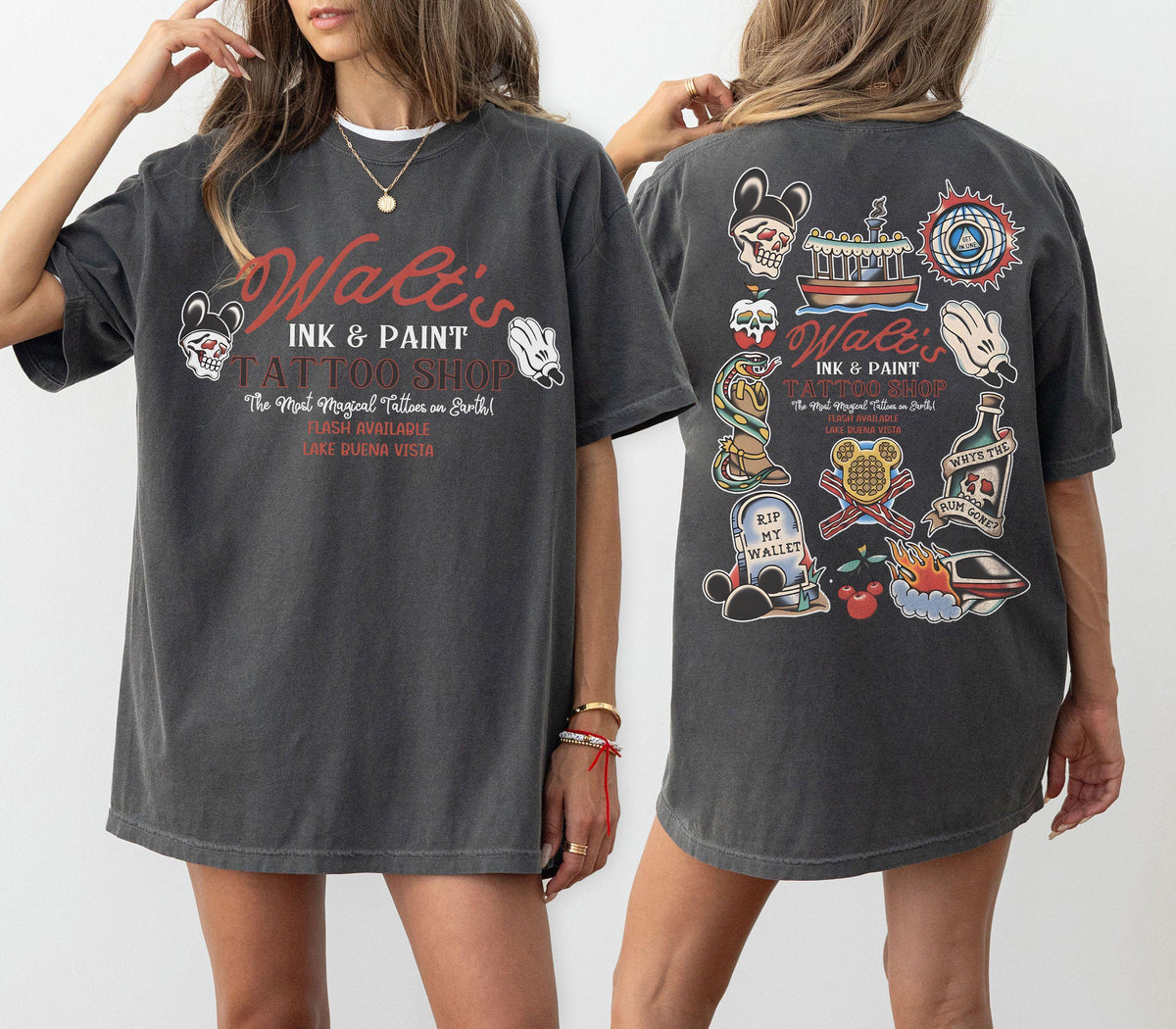 Retro Walt's Ink & Paint Tattoo Shop — Comfort Colors Tee fan art by Snagva (5)