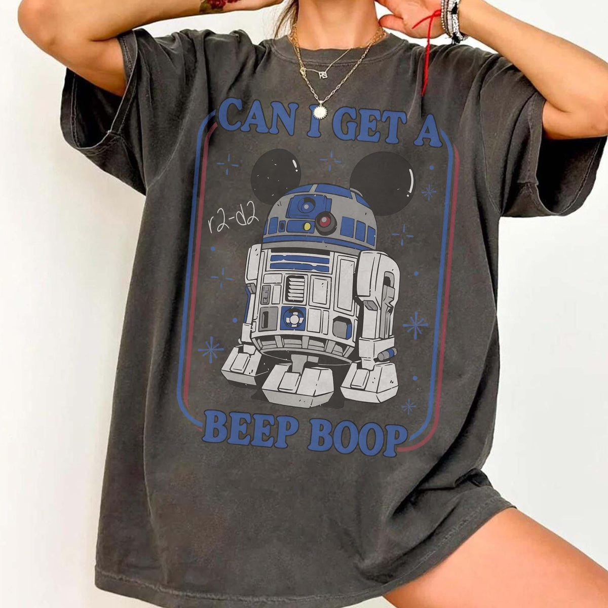 Retro Disney Star Wars R2-D2 Can I Get a Beep Boop Comfort C — Gildan Hoodie fan art by Snagva (2)