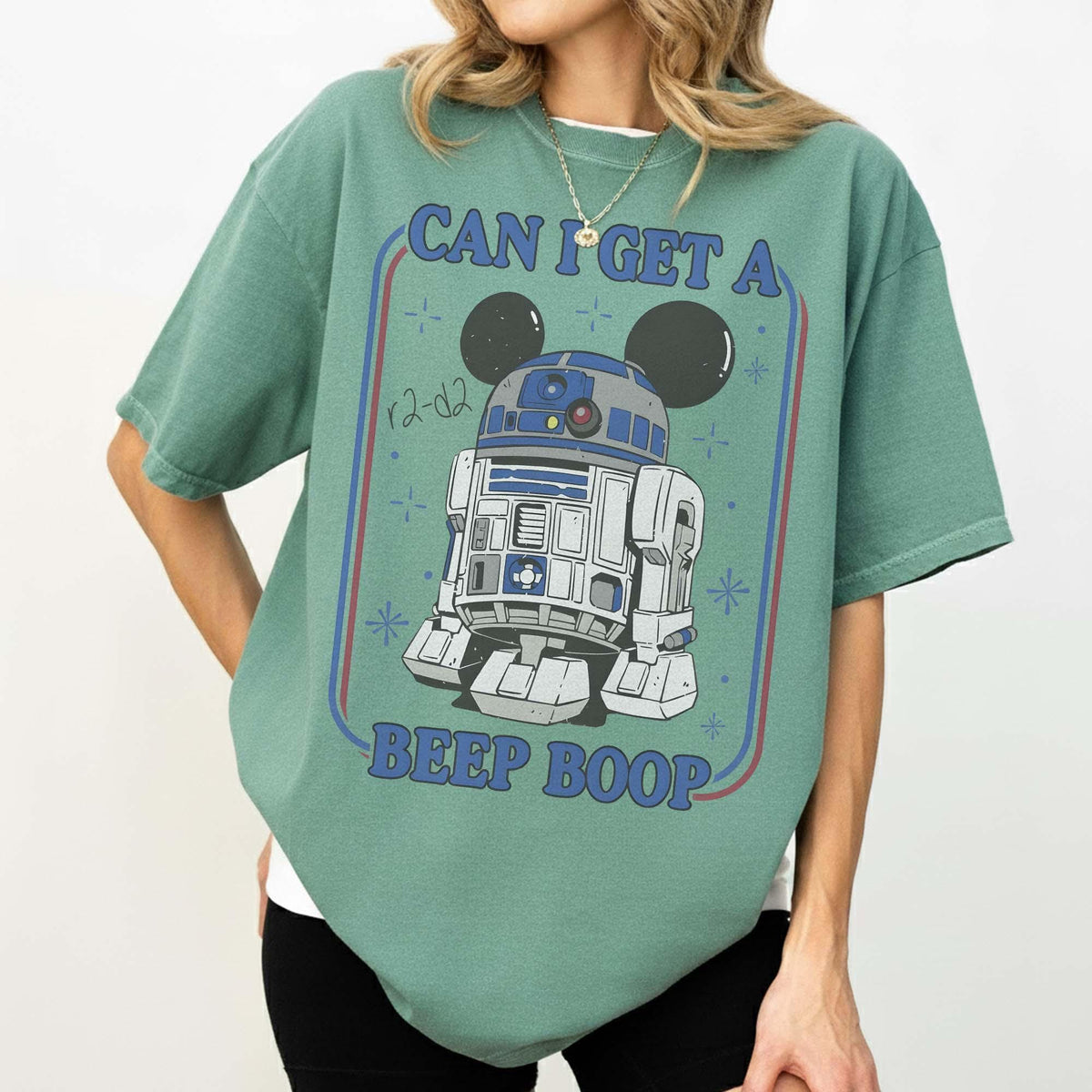 Retro Disney Star Wars R2-D2 Can I Get a Beep Boop Comfort C — Bella+Canvas Tee fan art by Snagva (4)