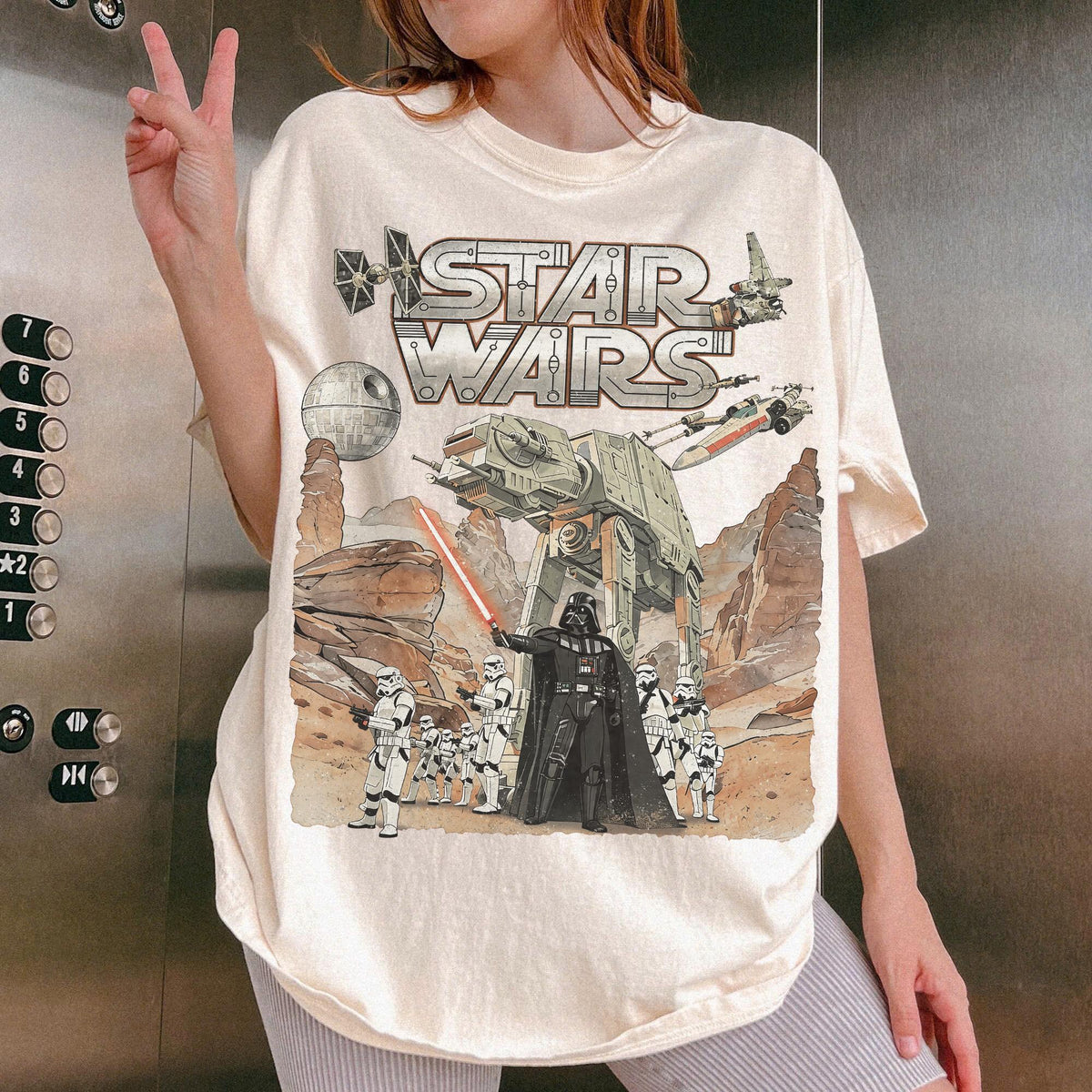 Retro Star Wars Galaxys Edge Comfort Colors — Bella+Canvas Tee fan art by Snagva (3)