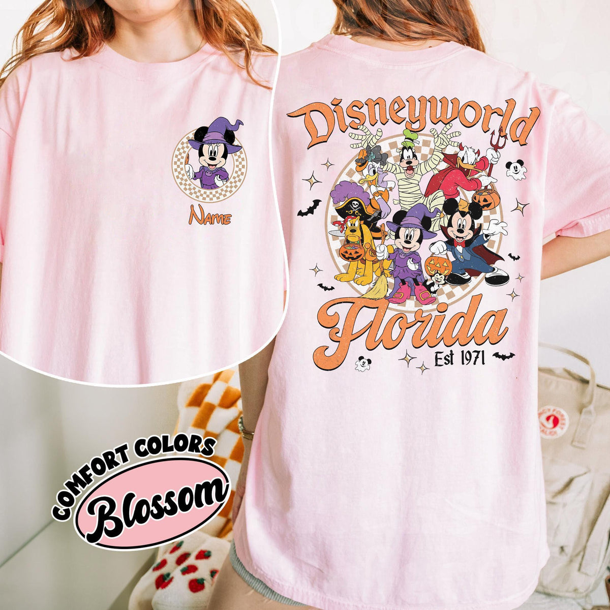 Custom Disneyworld Mickey Friends Halloween — Gildan Sweatshirt fan art by Snagva (2)