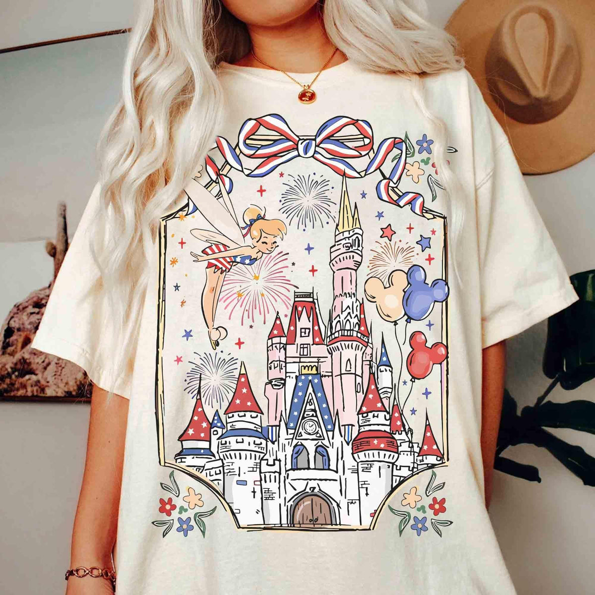 250th America Anniversary Disney Castle — Comfort Colors Tee fan art by Snagva