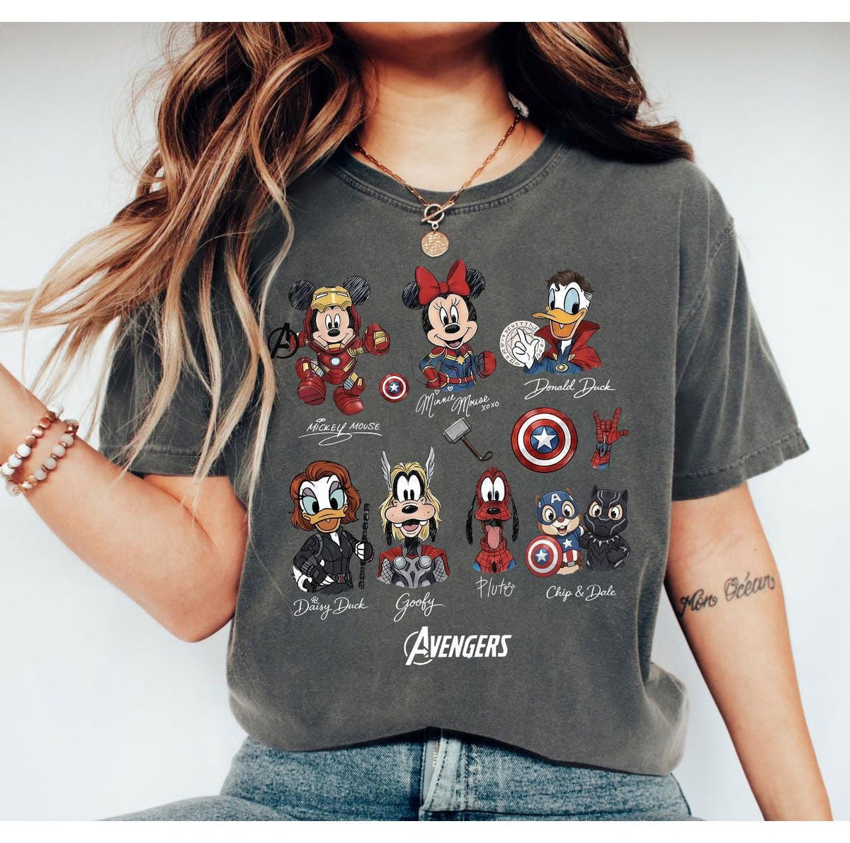 Mickey & Friends Marvel Avengers — Gildan Hoodie fan art by Snagva (3)