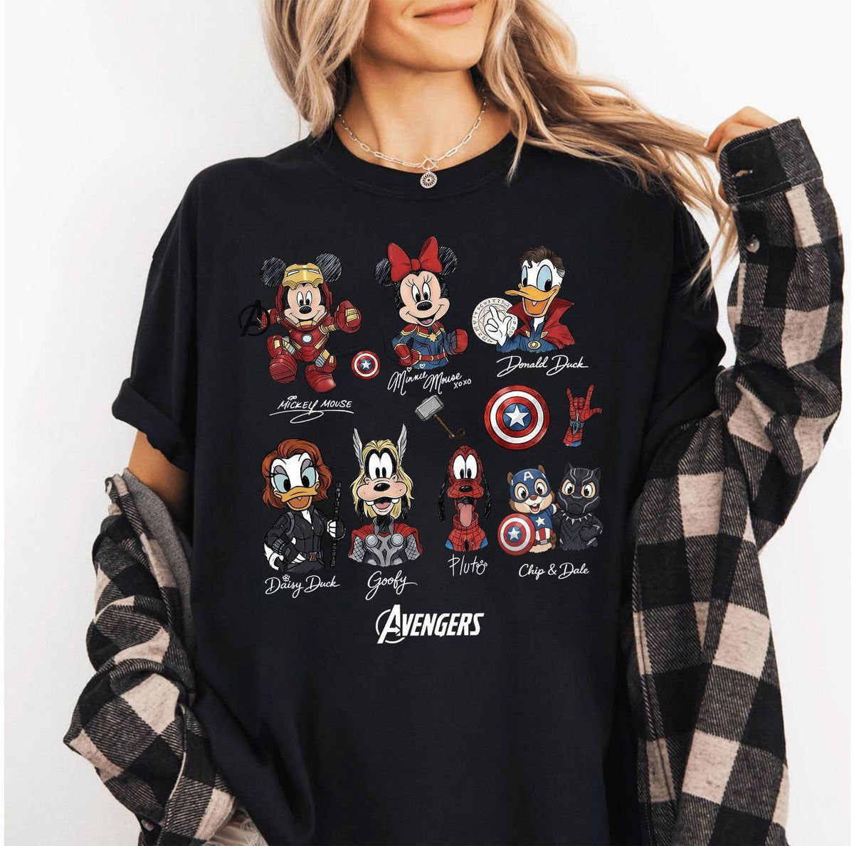 Mickey & Friends Marvel Avengers — Bella+Canvas Tee fan art by Snagva (4)