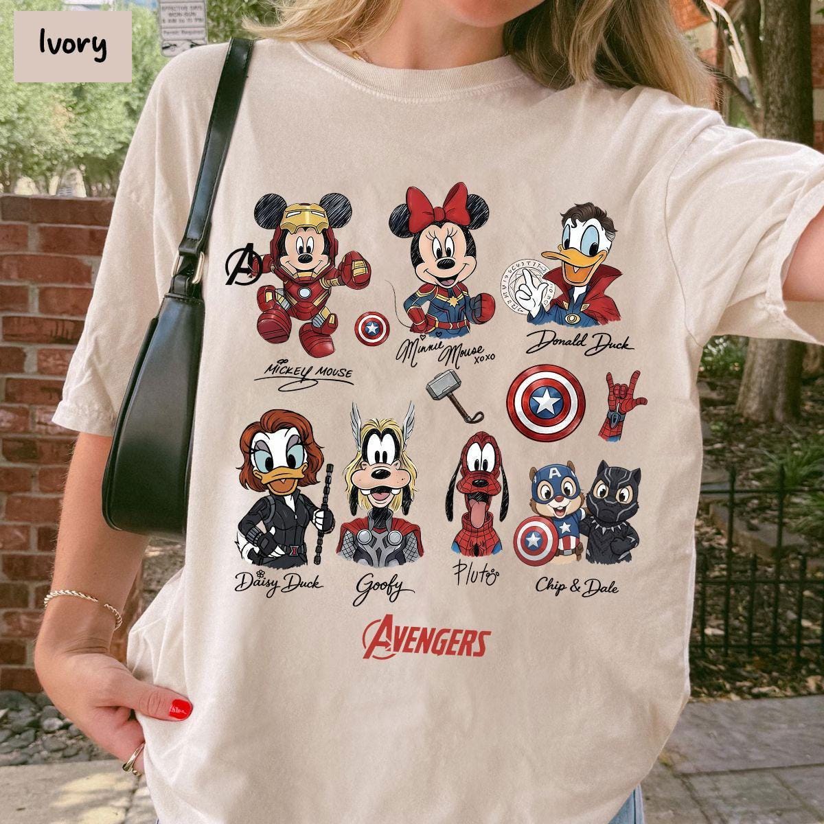 Mickey & Friends Marvel Avengers — Bella+Canvas Tee fan art by Snagva (3)