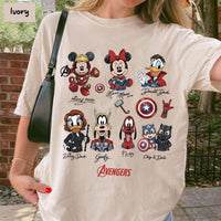 Mickey & Friends Marvel Avengers — Comfort Colors Tee fan art by Snagva (3)