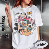 Retro Comfort Colors Mickey and Friends Signatures — Bella+Canvas Tee fan art by Snagva (2)