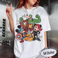 Retro Mickey and Friends Signatures Marvel Comfort Colors — Gildan Sweatshirt fan art by Snagva
