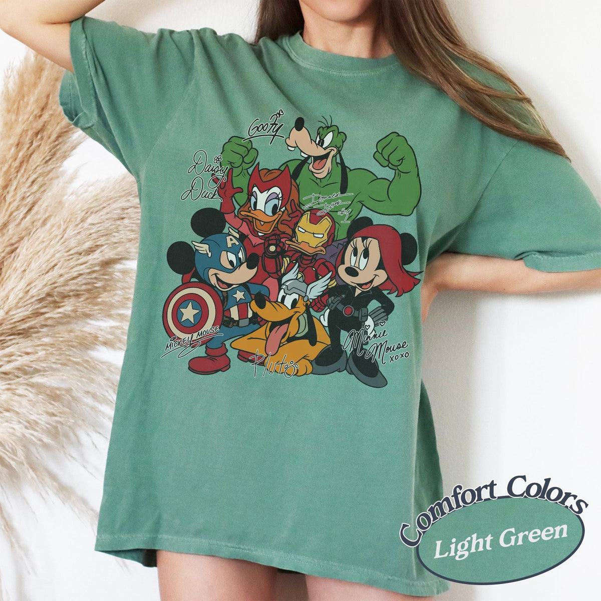 Retro Mickey and Friends Signatures Marvel Comfort Colors — Comfort Colors Tee fan art by Snagva (7)