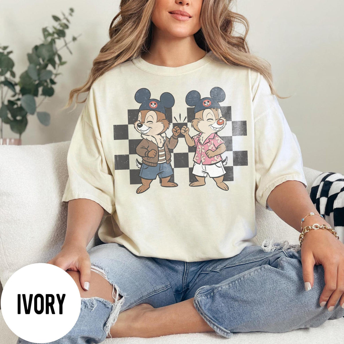 Retro Chip And Dale Comfort Colors — Bella+Canvas Tee fan art by Snagva (3)