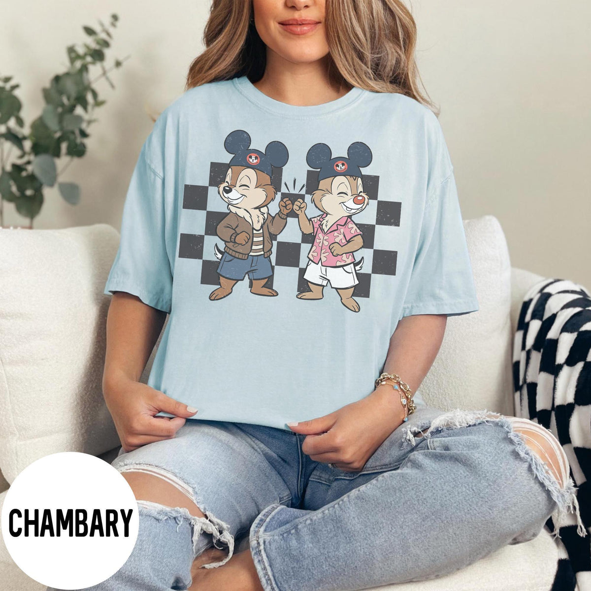 Retro Chip And Dale Comfort Colors — Bella+Canvas Tee fan art by Snagva (5)