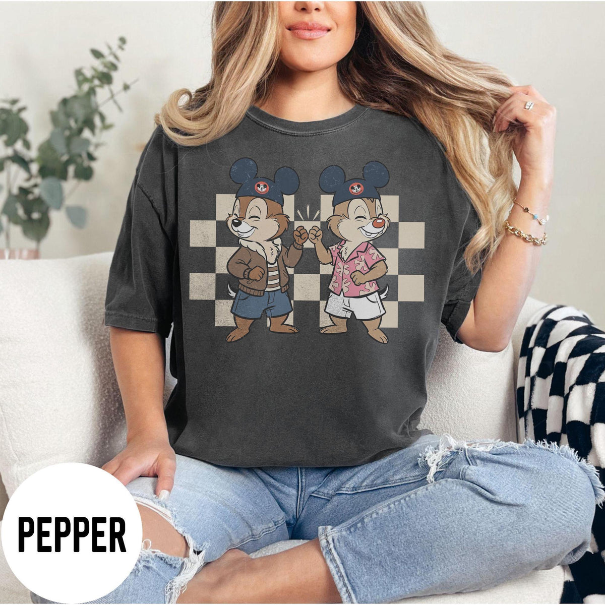 Retro Chip And Dale Comfort Colors — Bella+Canvas Tee fan art by Snagva (6)