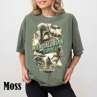 Retro Star Wars The Mandalorian And Grogu — Gildan Sweatshirt fan art by Snagva (3)