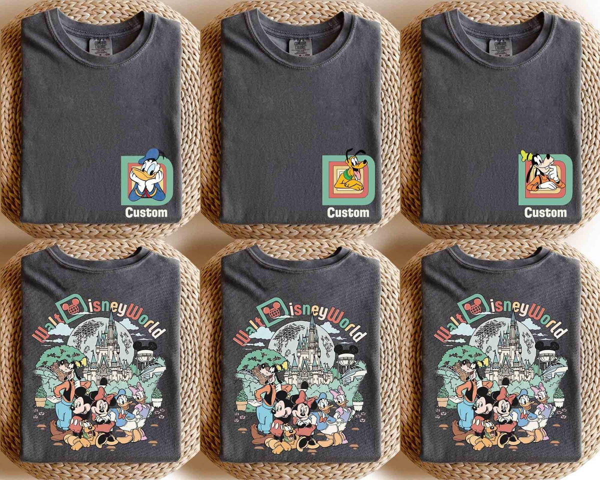 Custom Retro Walt Disney World 2 Sides — Bella+Canvas Tee fan art by Snagva