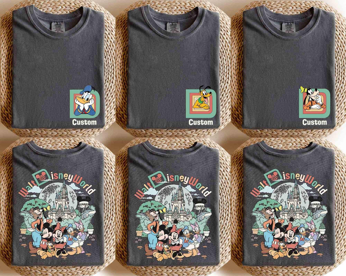 Custom Retro Walt Disney World 2 Sides — Gildan Sweatshirt fan art by Snagva