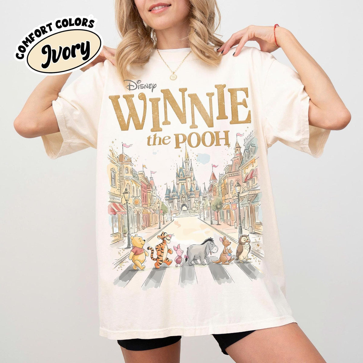 Retro Comfort Colors Winnie The Pooh And Friends — Gildan Sweatshirt fan art by Snagva (5)