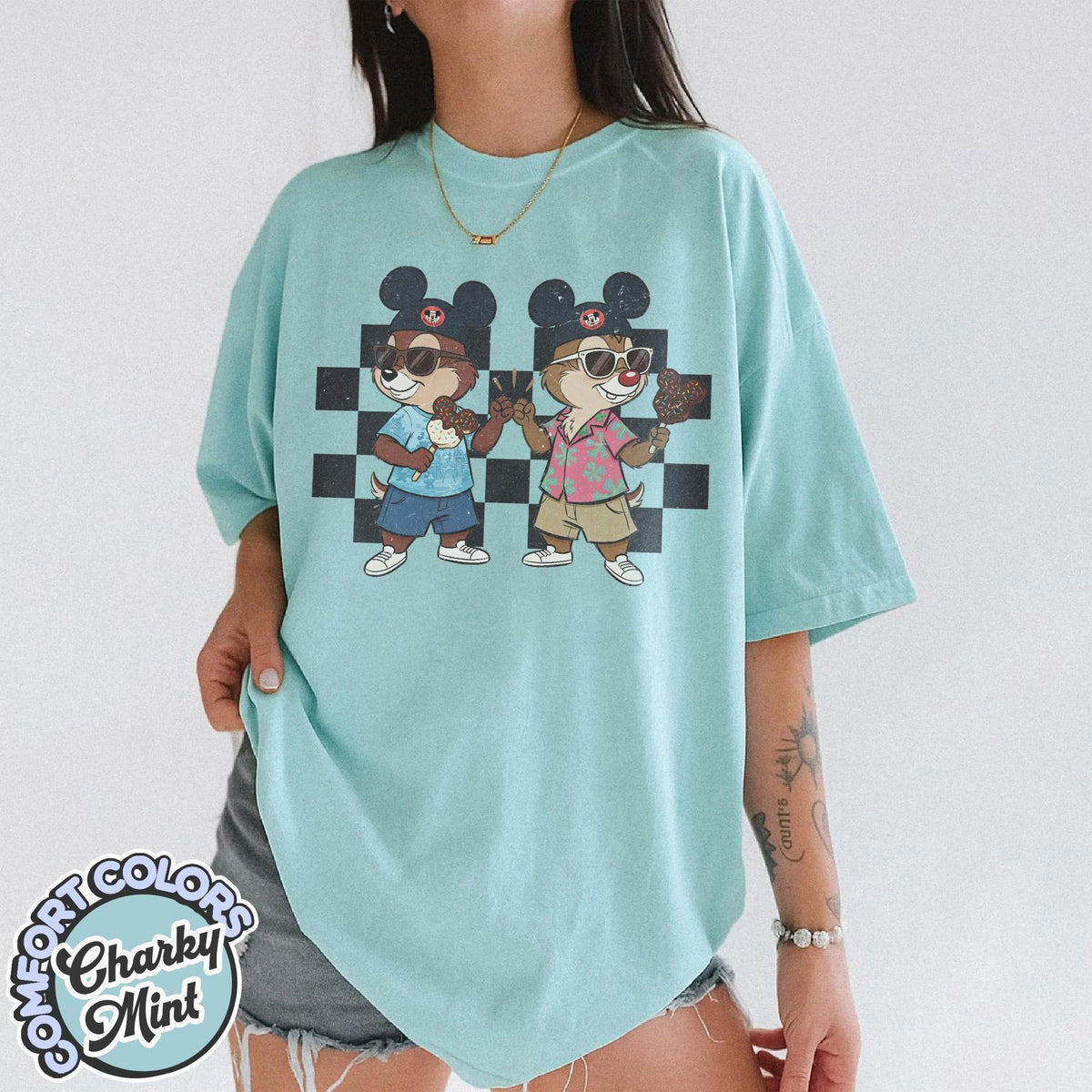 Comfort Colors Chip and Dale Checkered — Comfort Colors Tee fan art by Snagva (7)