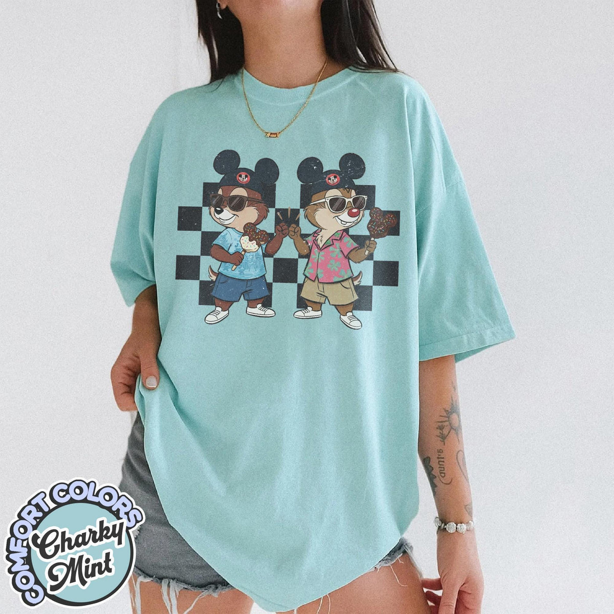 Comfort Colors Chip and Dale Checkered — Gildan Sweatshirt fan art by Snagva (7)