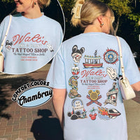Retro Walt's Ink & Paint Tattoo Shop — Bella+Canvas Tee fan art by Snagva (4)