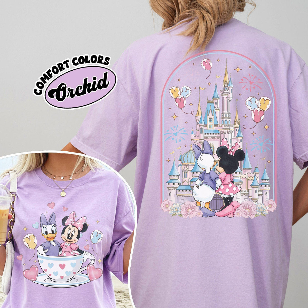 Retro Disney Minnie and Daisy 2 Sided — Bella+Canvas Tee fan art by Snagva (3)