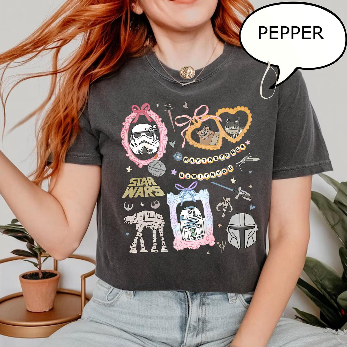 Retro Comfort Colors® Coquette Disney Star Wars — Comfort Colors Tee fan art by Snagva (6)