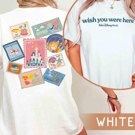 2-Sided Retro Walt Disney World Wish You Were Here — Comfort Colors Tee
