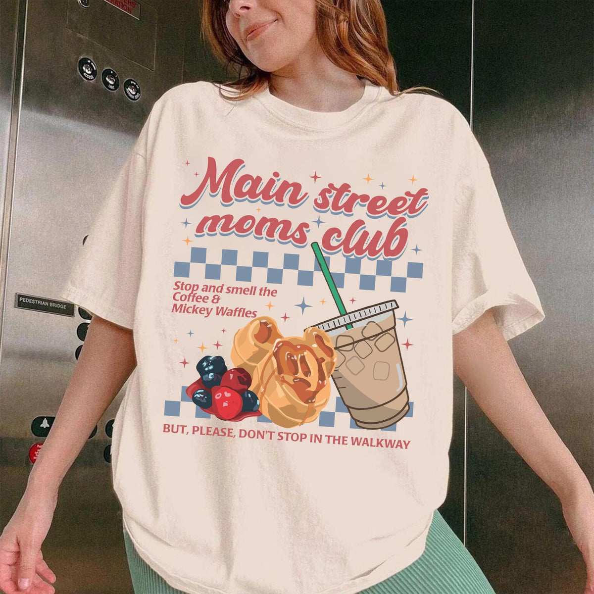 Retro Main Street Mom Club — Gildan Sweatshirt fan art by Snagva (3)