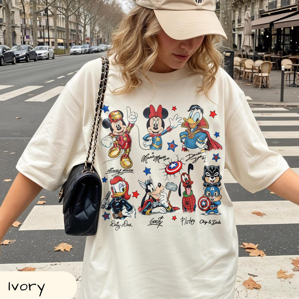Disney Mickey & Friends Marvel Avengers Signatures — Gildan Sweatshirt fan art by Snagva (4)