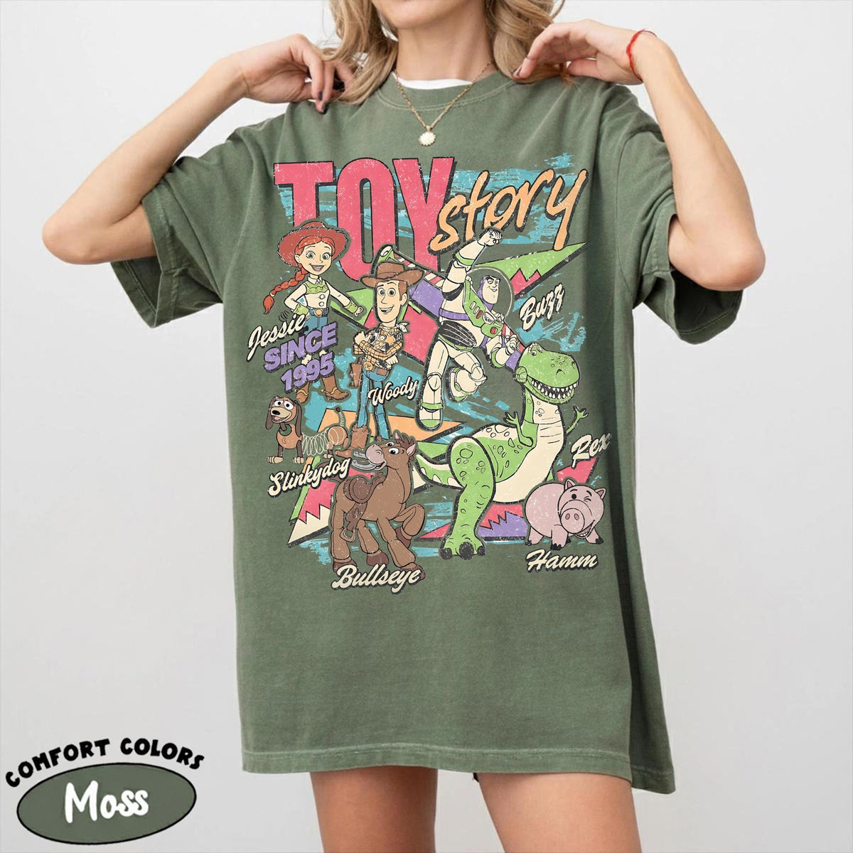Toy Story Retro Jessie Woody Buzz Lightyear — Gildan Hoodie fan art by Snagva (5)