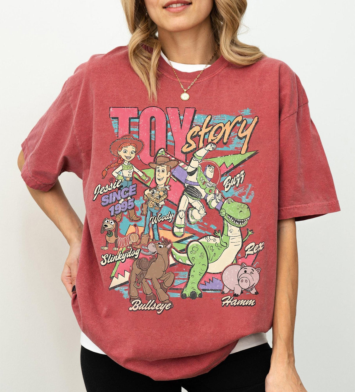 Toy Story Retro Jessie Woody Buzz Lightyear — Comfort Colors Tee fan art by Snagva (7)
