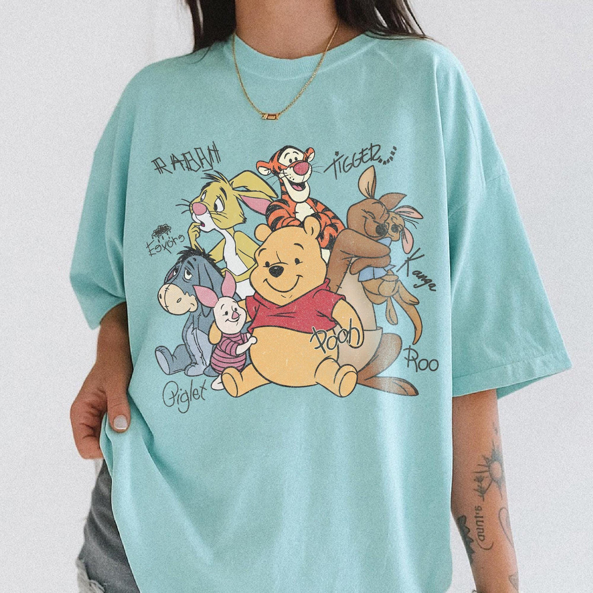 Retro Pooh and Friends Signature Comfort Colors — Gildan Sweatshirt fan art by Snagva (7)