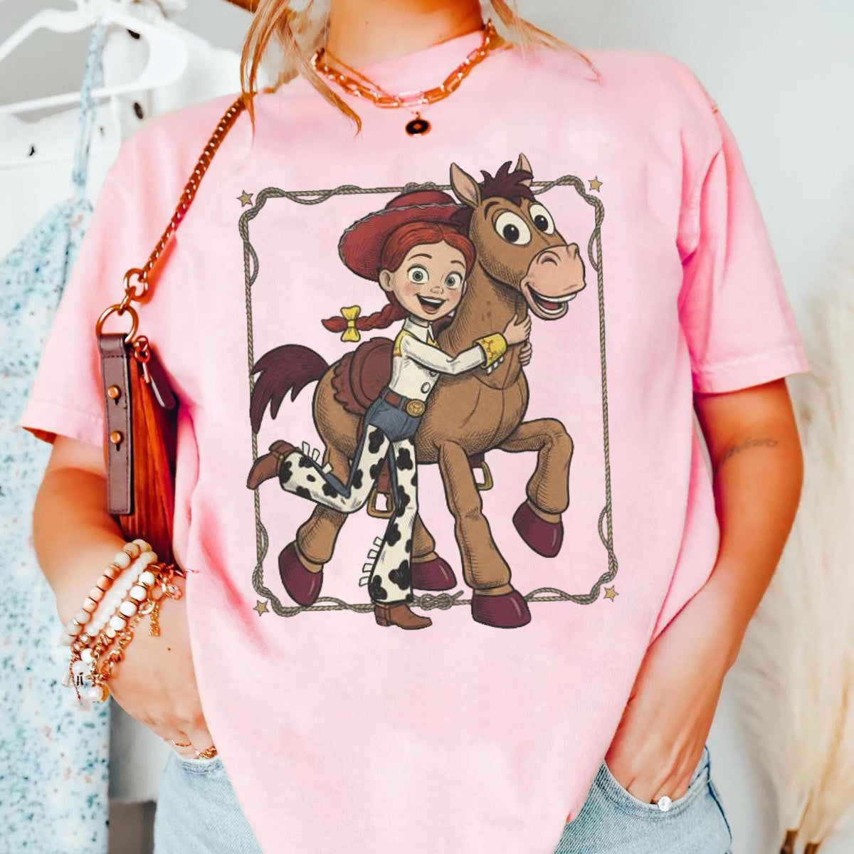 Frame Toy Story Jessie Bullseye — Gildan Hoodie fan art by Snagva (2)