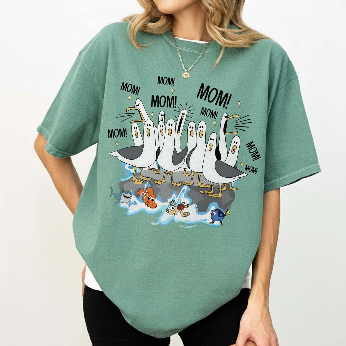Comfort Colors® Retro Disney Seagulls Mom — Bella+Canvas Tee fan art by Snagva (5)