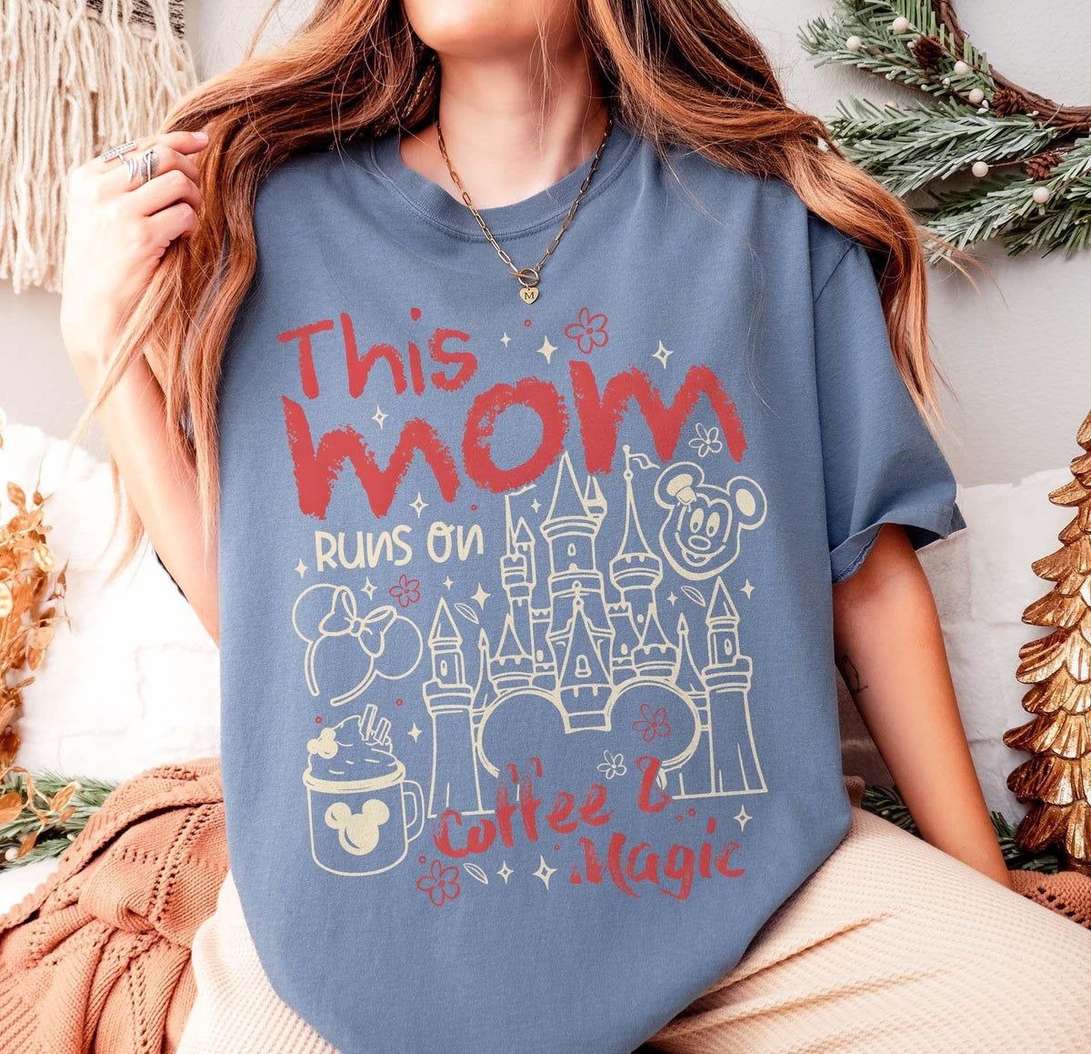 Retro This Mom Runs On Coffee & Magic — Bella+Canvas Tee fan art by Snagva (6)